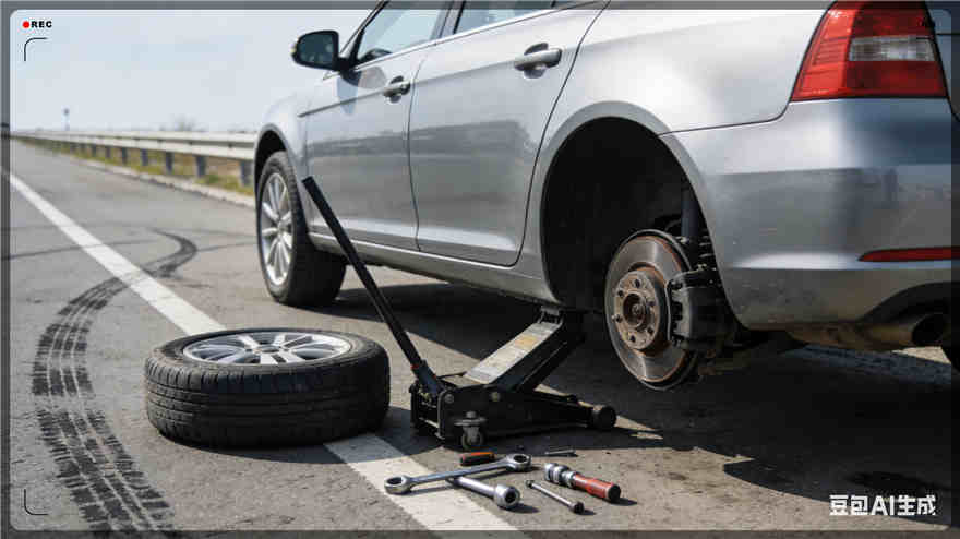 滨海道路救援汽车送玻璃水